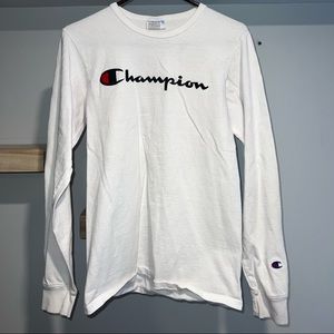 Champion white long sleeve T-shirt